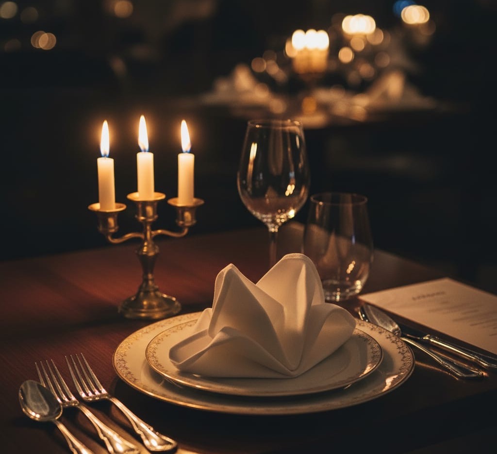 Private dining table setting